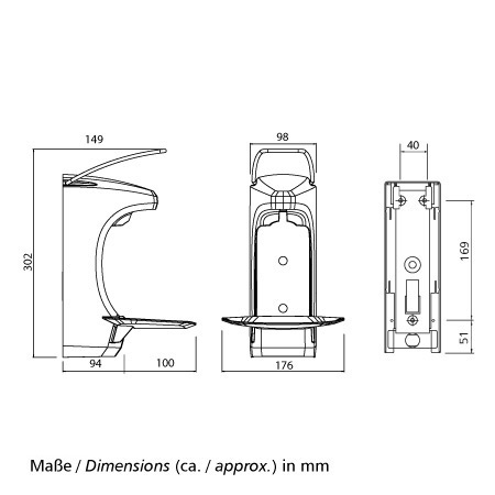 Ellenbogen - Wandspender RXM 500